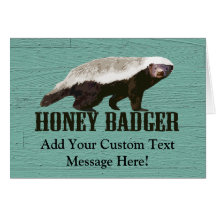 Honey Badger Profile View Greeting Card