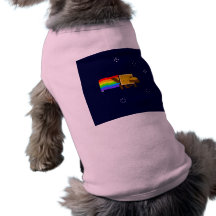 Honey Badger Rainbow Butt Space Monkey Dog Tee