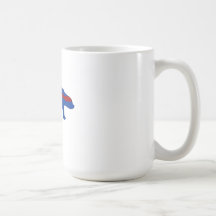 honey badger red and blue mug