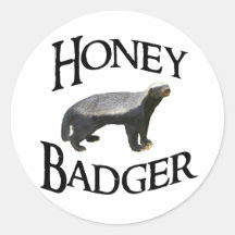 Honey Badger Round Sticker