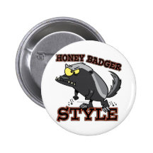 HONEY BADGER STYLE PINBACK BUTTON