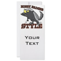 HONEY BADGER STYLE CUSTOM RACK CARD