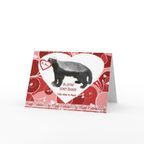Honey Badger Valentine's Day Card