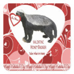 Honey Badger Valentine's Day Stickers