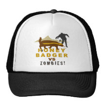 honey badger vs zombies mesh hat