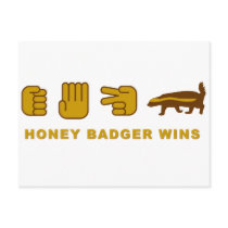 honey badger wins postcard