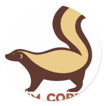 Honey Badger Yum Cobra Round Sticker