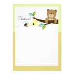 Honey Bear and Bee Flat Thank You notes Custom Invites