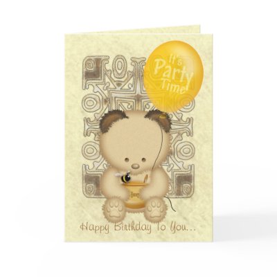 Honey Bear Custom Birthday Card by WriteStuff