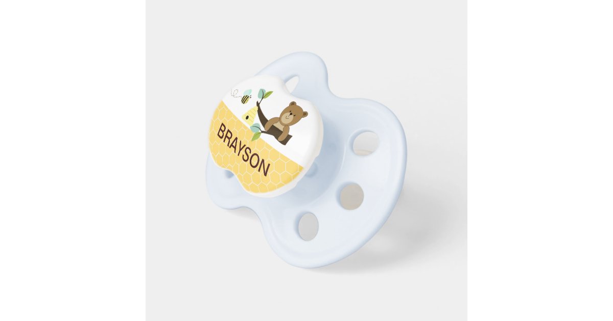 Honey Bear Personalized Baby Pacifier Zazzle