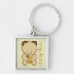 Honey Bear Personalized Keychain