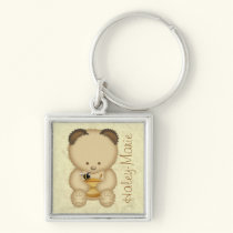 Honey Bear Personalized Keychain