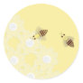 Honey Bee and Daisy Lace Round Stickers