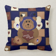 Honey Bee Bear throwpillow