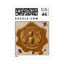 HONEY BEE ,BEEKEEPER BROWN WAX SEAL STAMPS