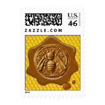 HONEY BEE ,BEEKEEPER BROWN WAX SEAL STAMP