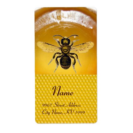 HONEY BEE ,BEEKEEPER CUSTOM SHIPPING LABELS