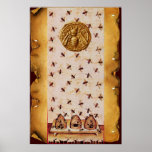 HONEY BEE ,BEEKEEPING,BEEKEEPER PARCHMENT POSTER