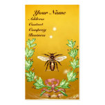 HONEY BEE BEEKEEPING WREATH RED WAX SEAL MONOGRAM BUSINESS CARD TEMPLATE