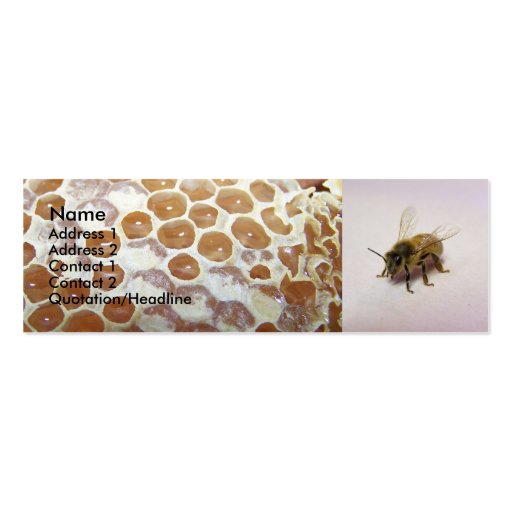 Honey Bee Business Card (front side)