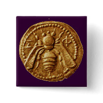 HONEY BEE PINBACK BUTTON