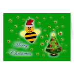 Honey bee Christmas card Italian honey bee apiary