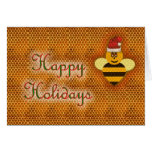 Honey bee happy holidays honey bee apiary buzz cards