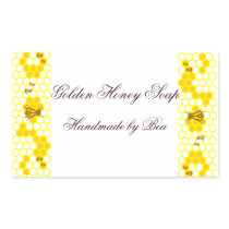 Honey Bee Honeycomb Art Custom Jar Stickers stickers