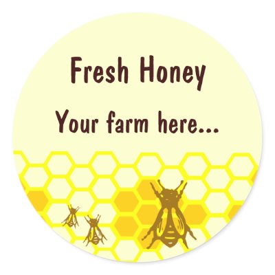 Honey Bee Honeycomb Custom Jar Label Stickers