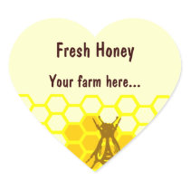 Honey Bee Honeycomb Custom Jar Label Stickers stickers