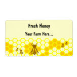 Honey Bee Honeycomb Custom Shipping Label labels