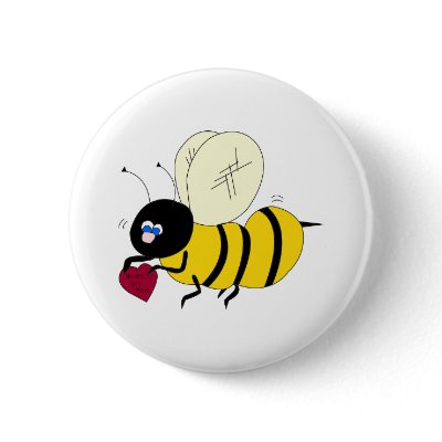 Honey Bee Mine Button by turtle53322
