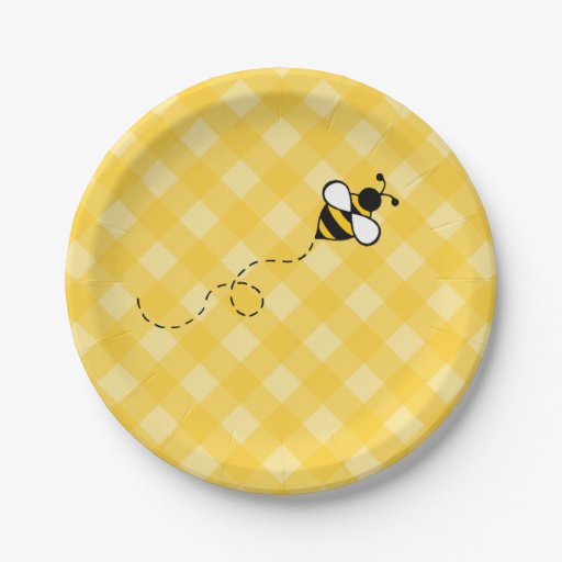 Honey Bee Paper Plates 7 Inch Paper Plate Zazzle