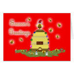 Honey bee season's greetings honey bee apiary buzz greeting cards