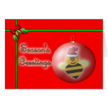 Honey bee season's greetings honey bee apiary buzz greeting cards