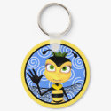 Honey Bee Toon Keychain by mariannegilliand Honey Bee Toon Keychain
