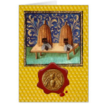 HONEY BEE WAX SEAL ,BEEKEEPER /beekeeping supplies Card