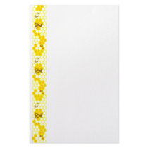 Honey Bee Yellow Honeycomb Stationery