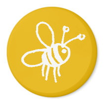 Honey bee yellow magnets by vanillapod Honey bee yellow magnets