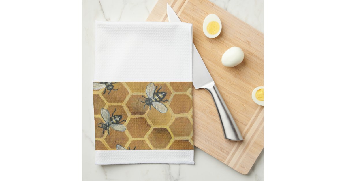 Honey Bees Kitchen Towel Zazzle