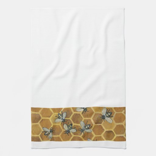 Honey Bees Kitchen Towel Zazzle