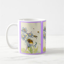 Honey Bees & Morning Glory Flowers EZ2 Customize Mugs