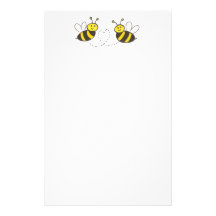 Honey Bees with Heart Custom Stationery