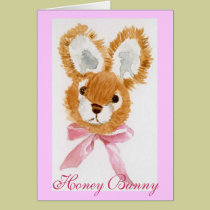 "Honey Bunny" cuddly toy cards
