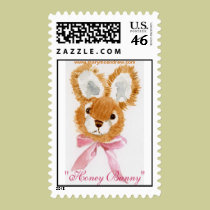"Honey Bunny" cuddly toy stamps