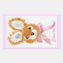 "Honey Bunny" cuddly toy stickers