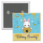 Honey Bunny Pinback Buttons