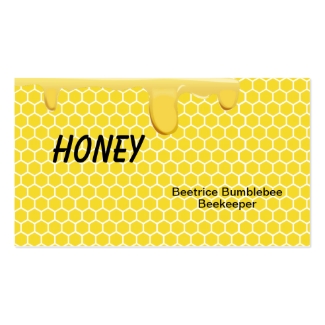 Honey Business Cards for Beekeeping or Apiary