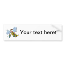 Honey cartoon bee bumper sticker