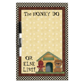 Honey Do List Dry Erase Board
